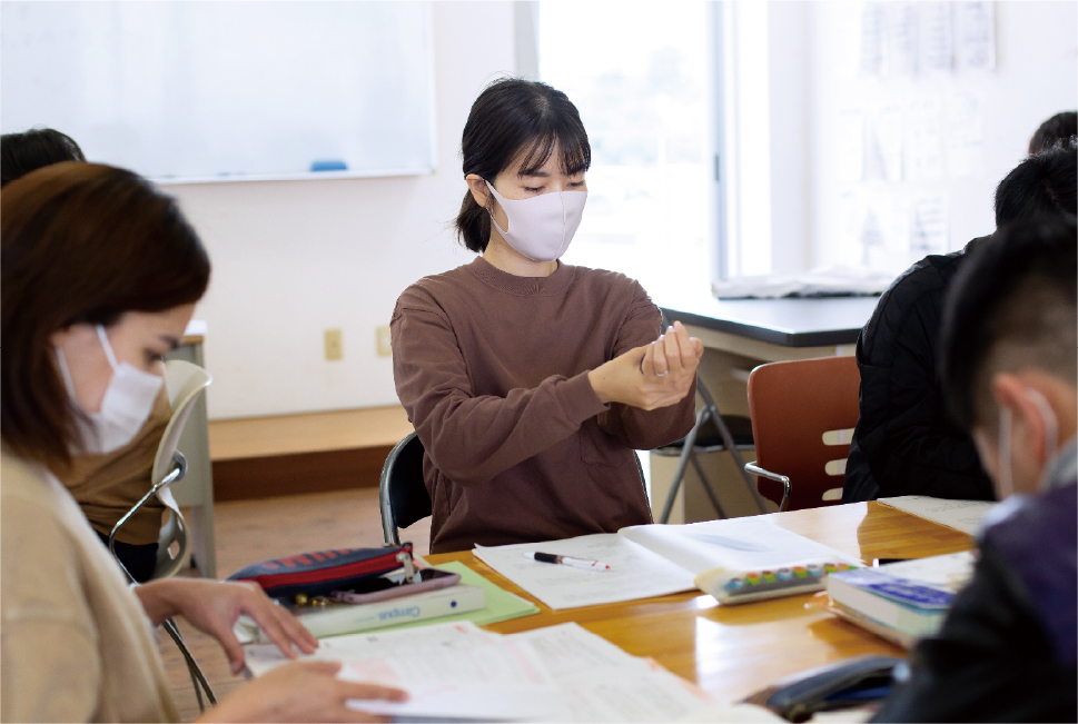 国家試験対策の様子（テスト）